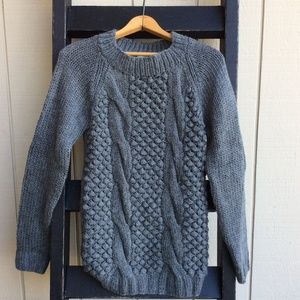 Mossimo Chunky Cable Sweater in Grey